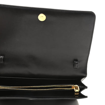 Prada Saffiano Bow Flap Wallet Black 5 of 8