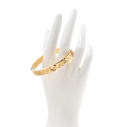 Fendi Brass Steel FF Bracelet Gold 2 of 4