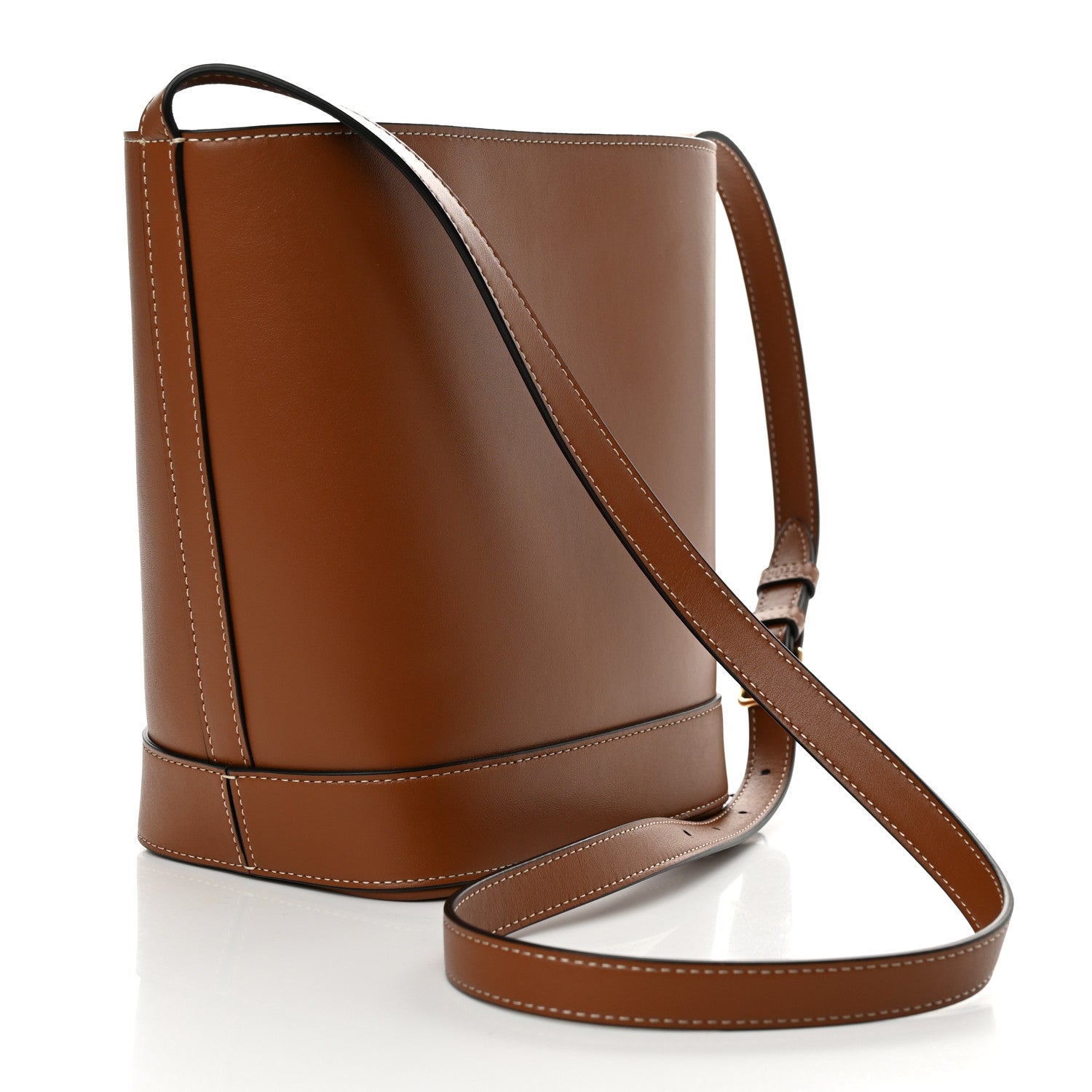 Celine Smooth Calfskin Small Cuir Triomphe Bucket Bag Tan 3 of 9