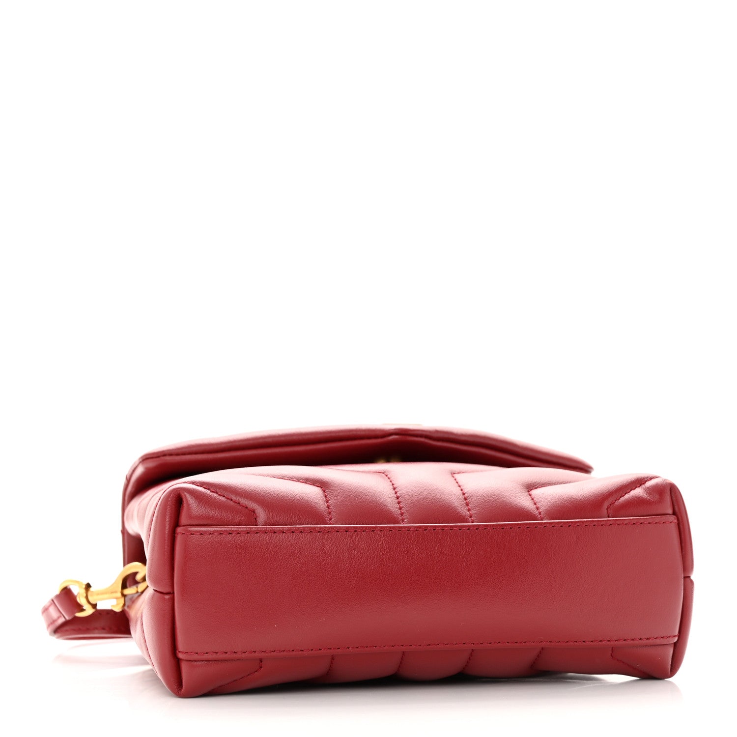 Saint Laurent Calfskin Y Quilted Monogram Toy Loulou Crossbody Bag Rouge 4 of 19