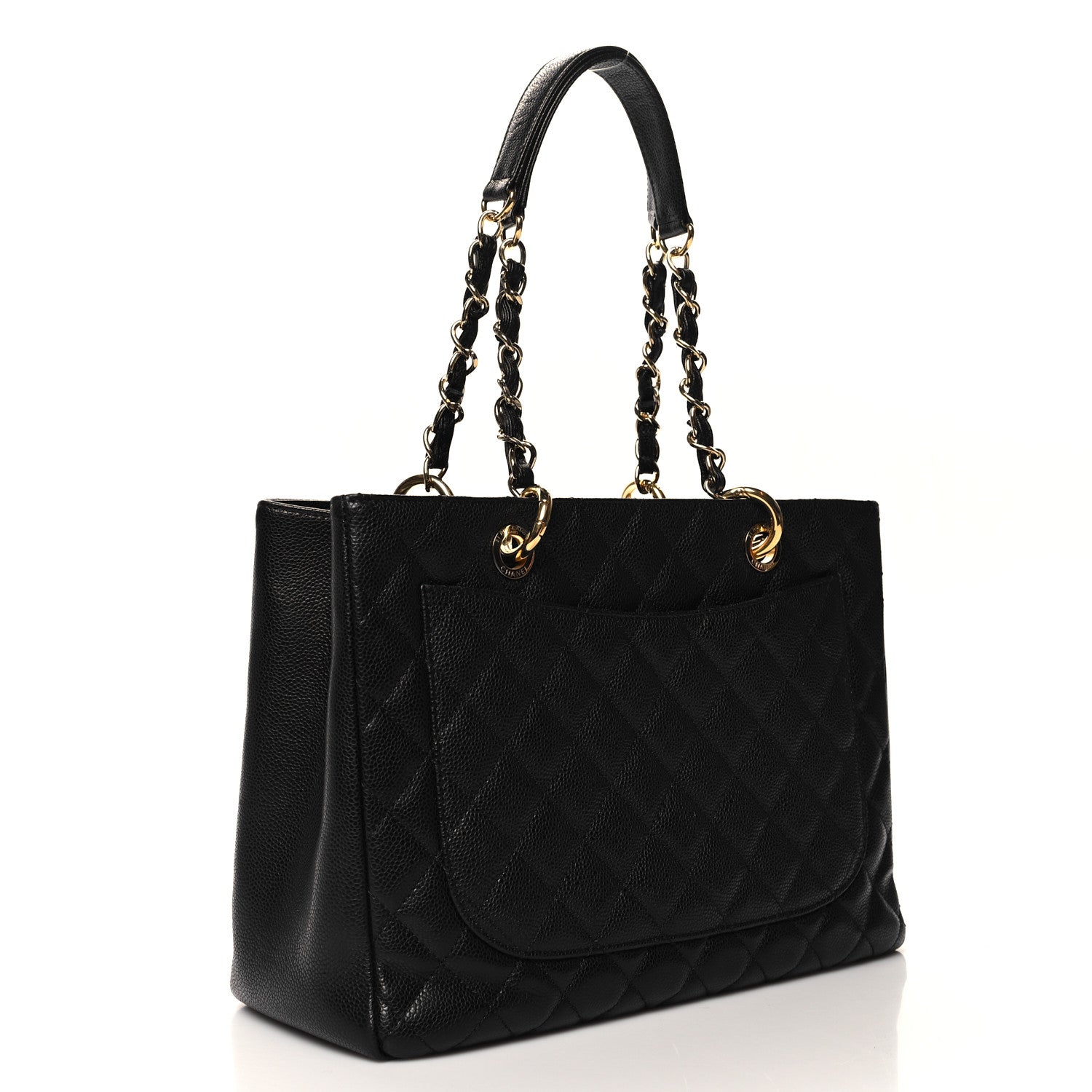 Chanel Caviar Quilted Grand Shopping Tote GST Black 3 of 12