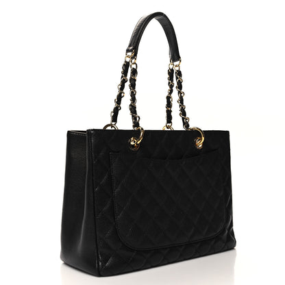 Chanel Caviar Quilted Grand Shopping Tote GST Black 3 of 12