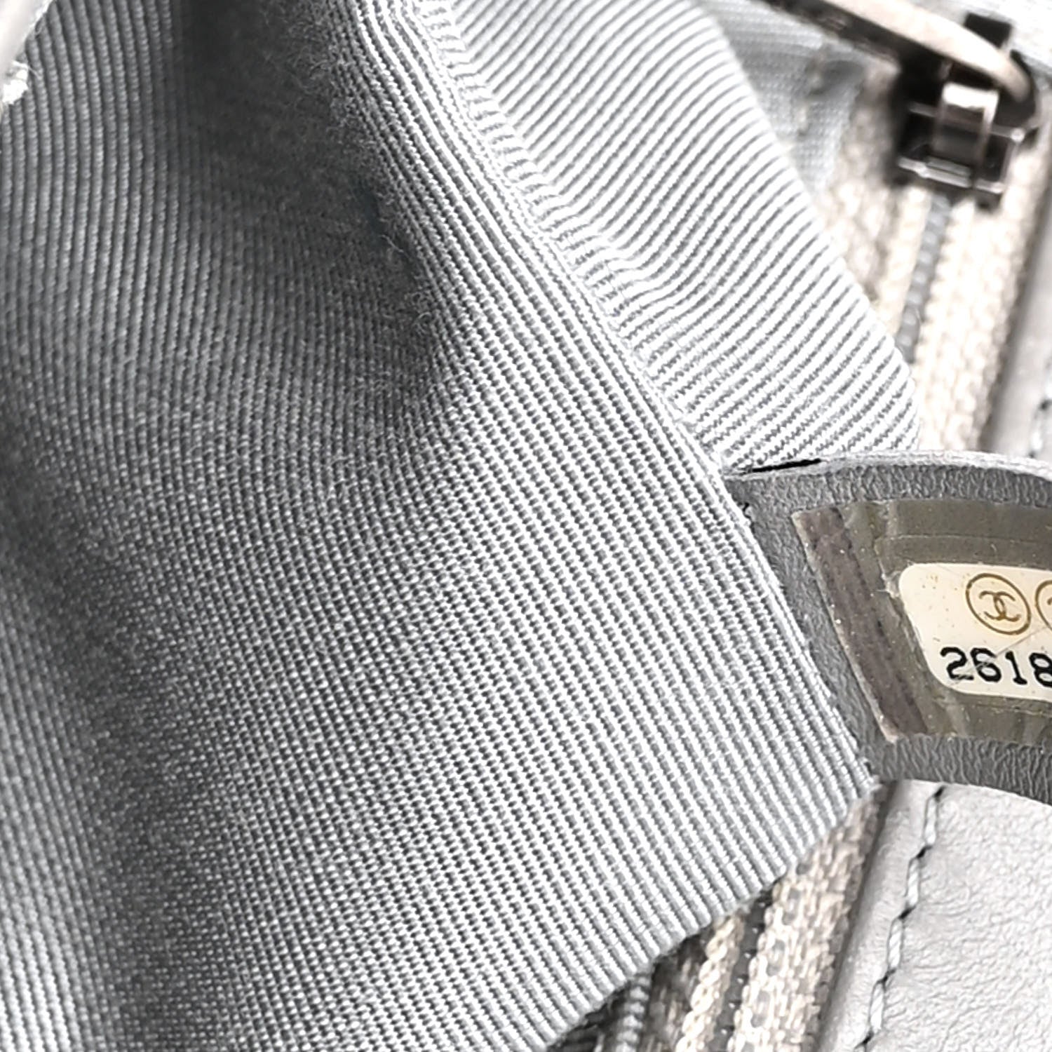 Chanel Lambskin Chevron Quilted New Medium Boy Flap Grey 7 of 10