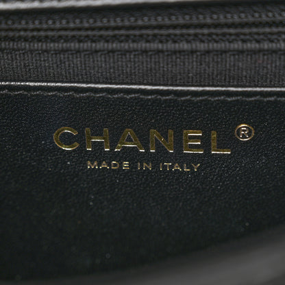 Chanel Lambskin Resin Quilted Mini Heart Square Flap Black 6 of 10