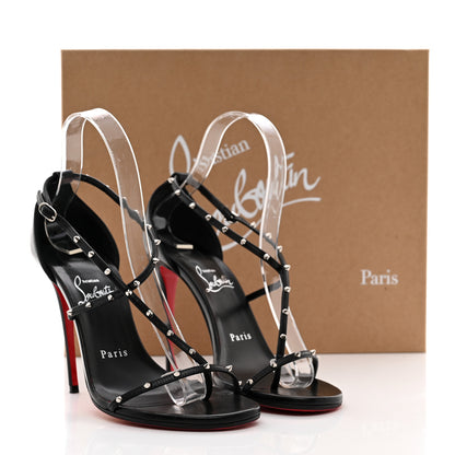 Christian Louboutin Kid Riojana 100 Spiked Sandals 37 Black 8 of 8