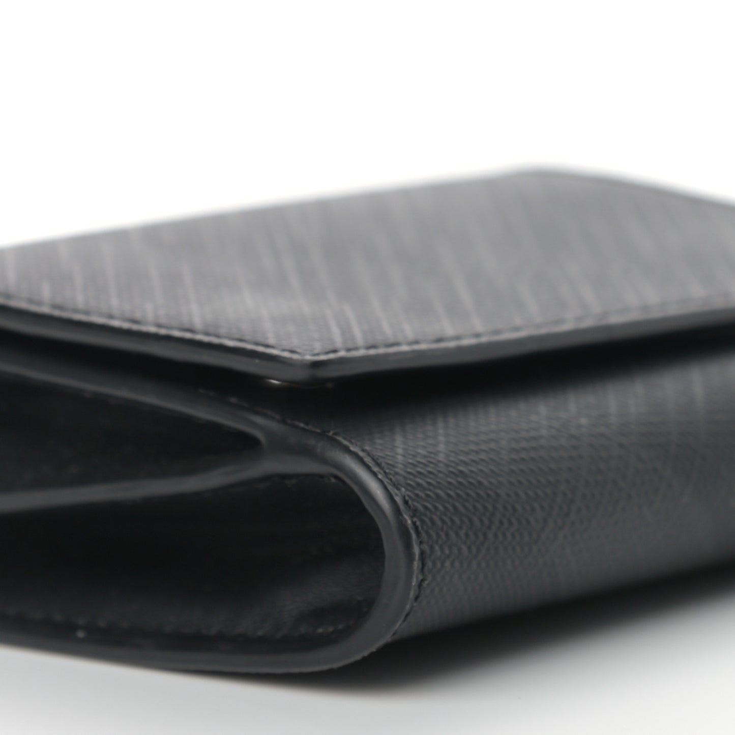 London Check Small Wallet With Strap Dark Charcoal