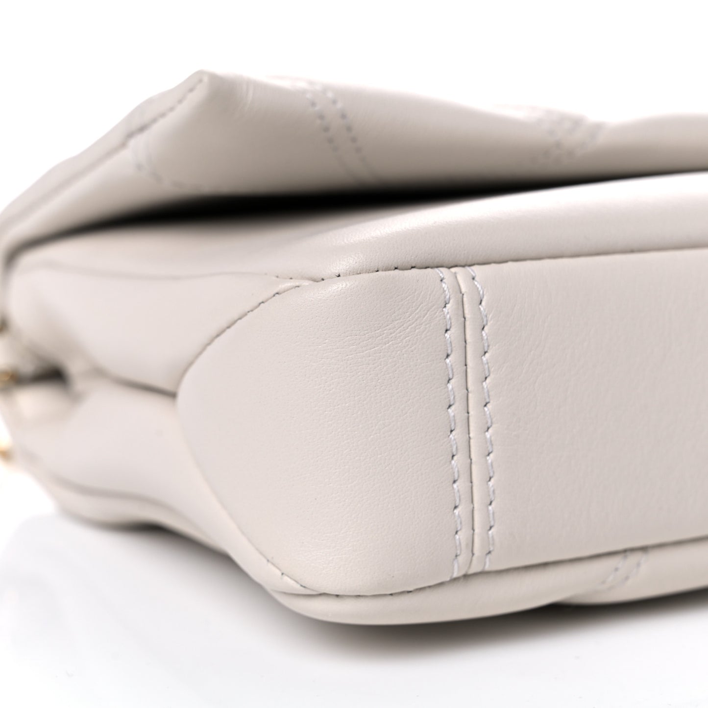 Calfskin Matelasse Small Serpenti Cabochon Shoulder Bag White