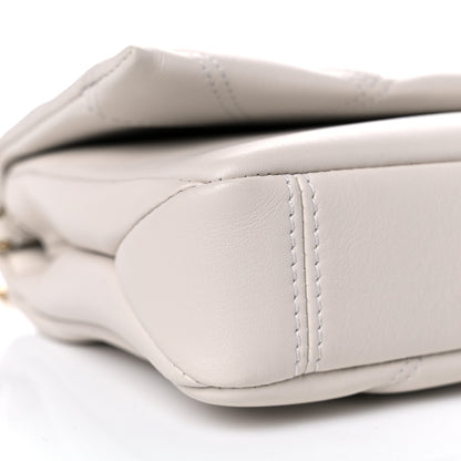Bulgari Calfskin Matelasse Small Serpenti Cabochon Shoulder Bag White 5 of 10