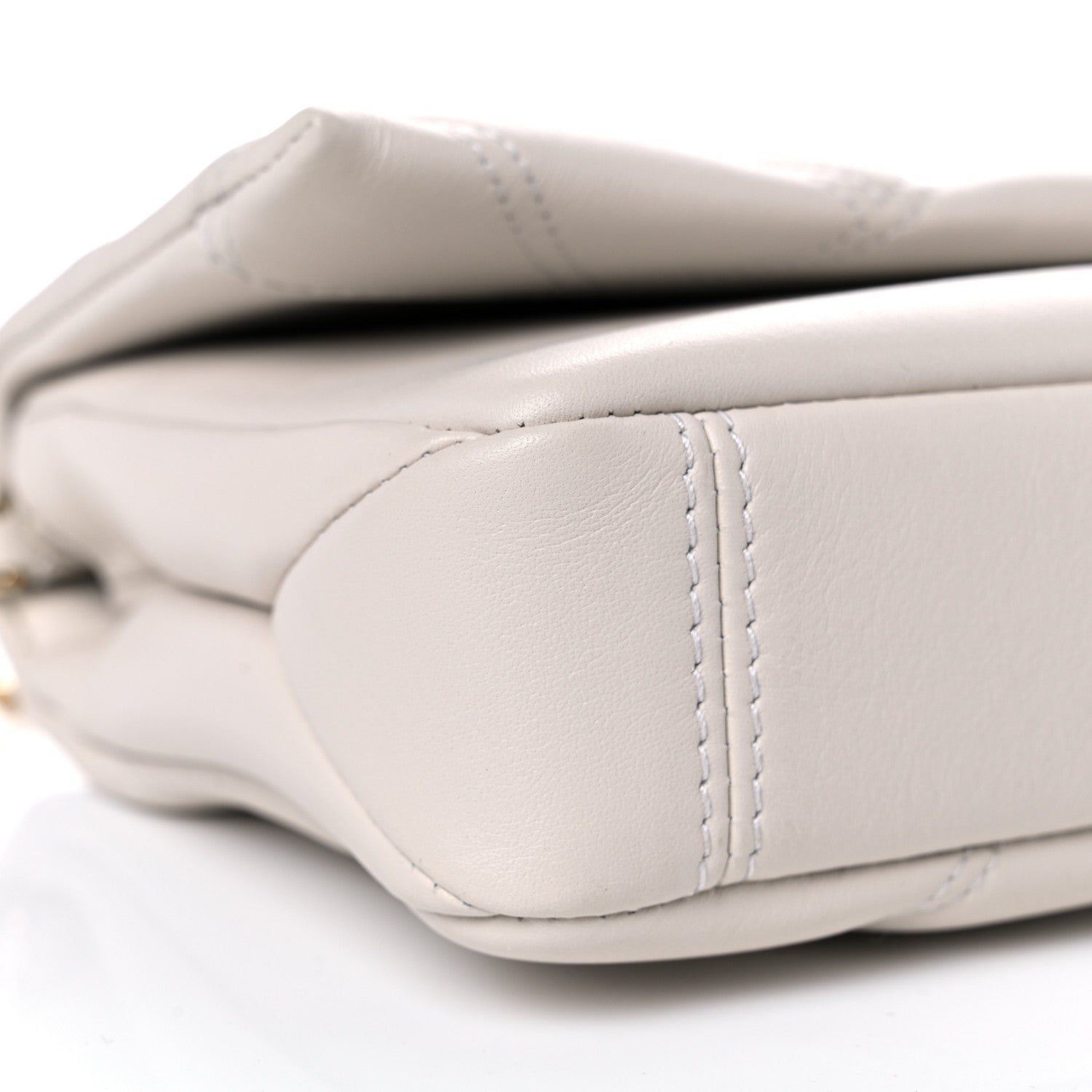 Bulgari Calfskin Matelasse Small Serpenti Cabochon Shoulder Bag White 5 of 10