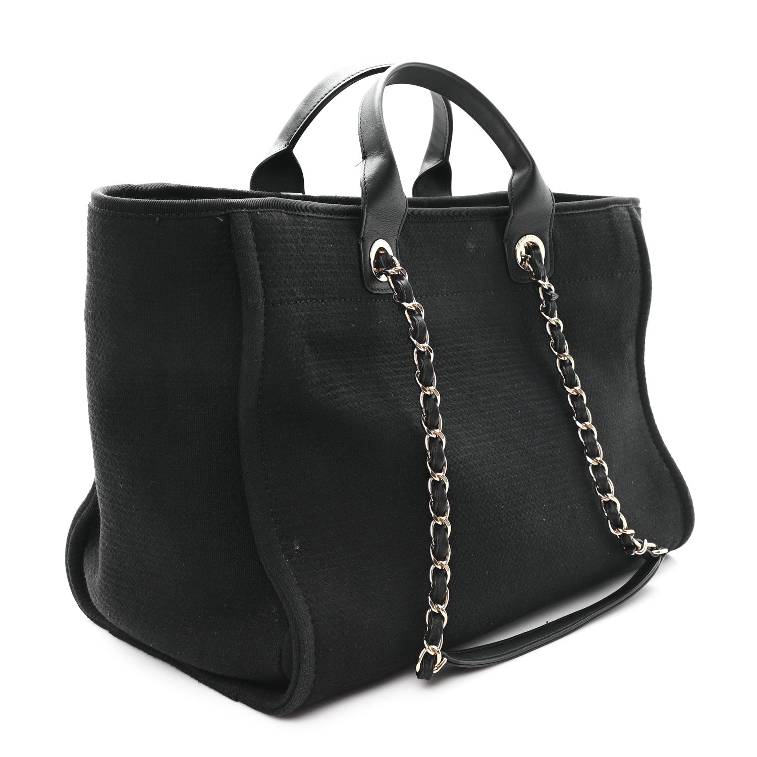 Chanel Mixed Fibers Medium Deauville Tote Black 4 of 13