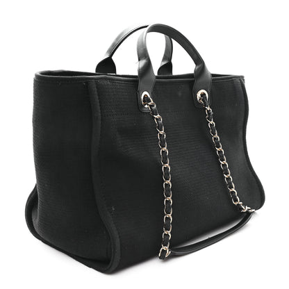 Chanel Mixed Fibers Medium Deauville Tote Black 4 of 13