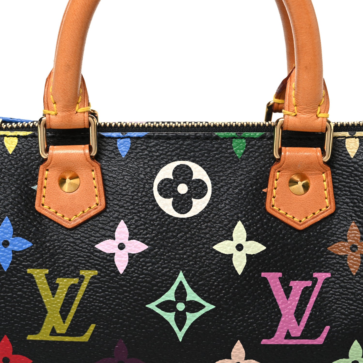 Louis Vuitton Monogram Multicolor Mini Sac HL Speedy Black 8 of 10
