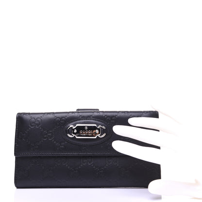 Gucci Guccissima Punch Continental Flap Wallet Black 2 of 17