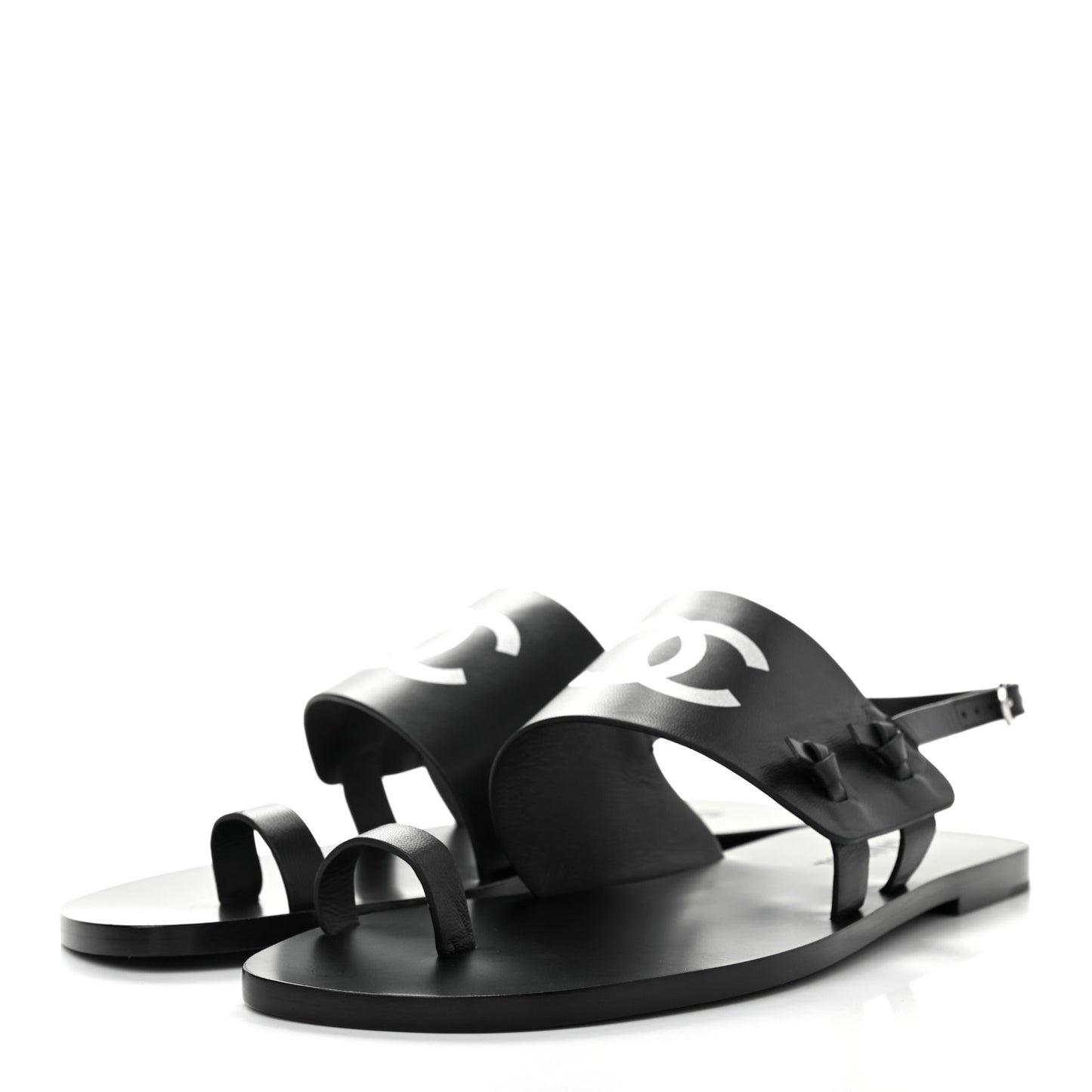 Goatskin CC Sandals 40.5 Black
