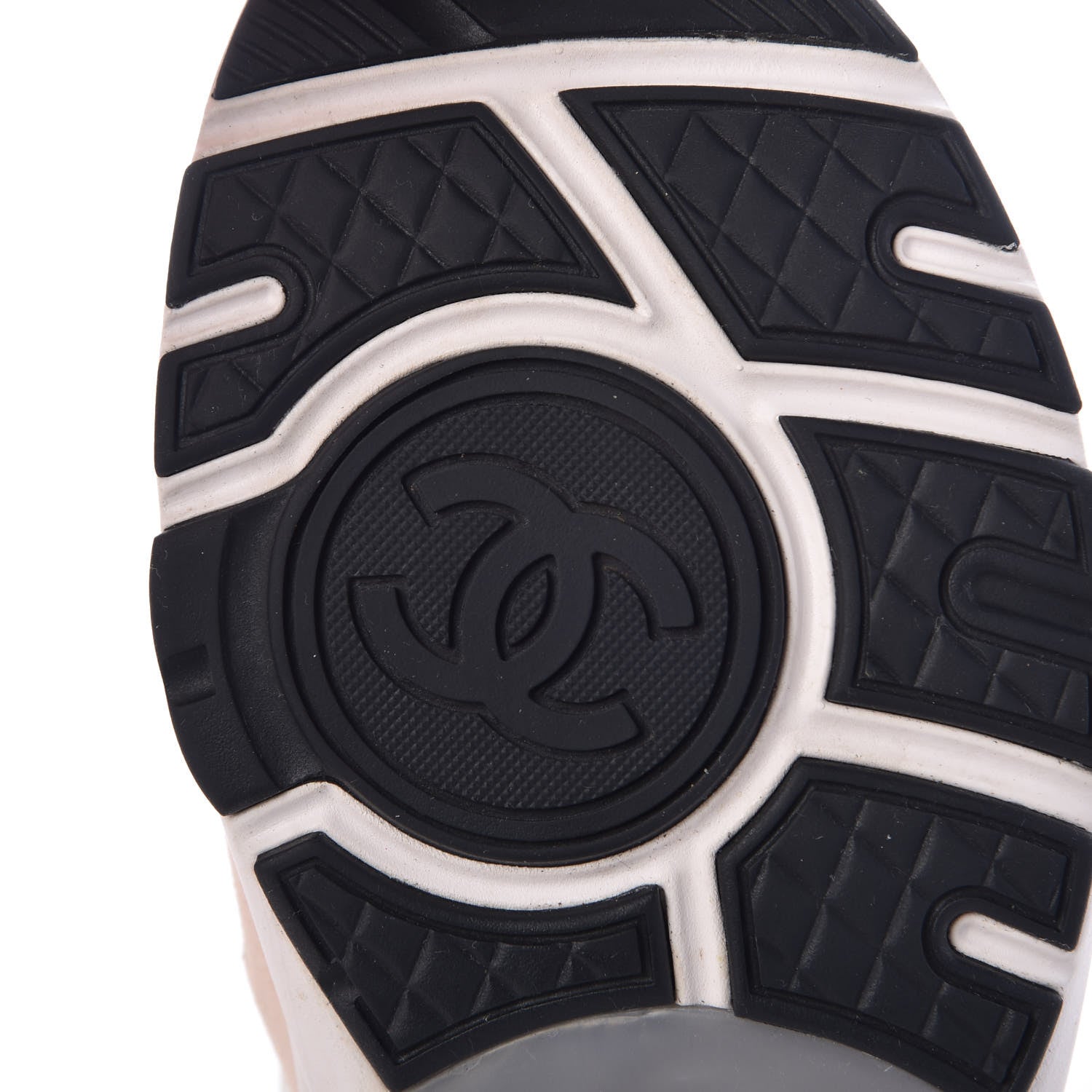 Chanel Nylon Lambskin Suede Calfskin CC Sneakers 37.5 Pink 7 of 8