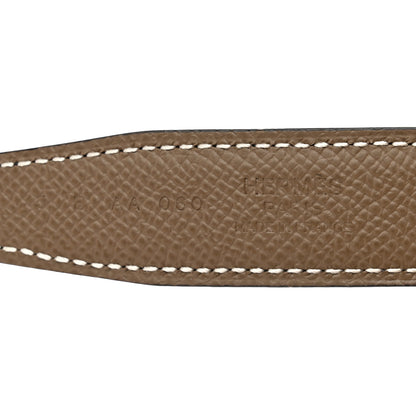 Hermes Swift Epsom 24mm Mini Constance H Belt 75/30 Black Etoupe 3 of 7