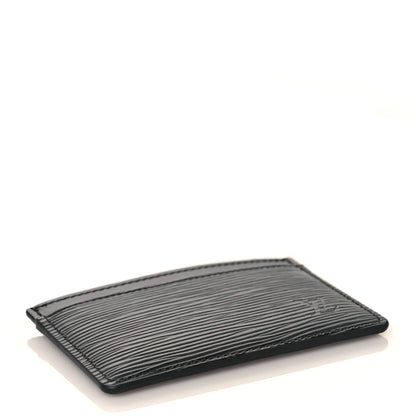 Louis Vuitton Epi Card Holder Black 4 of 9