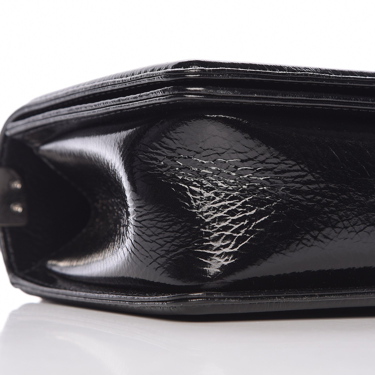 Chanel Distressed Patent Quilted Medium Boy Flap Black 9 of 10