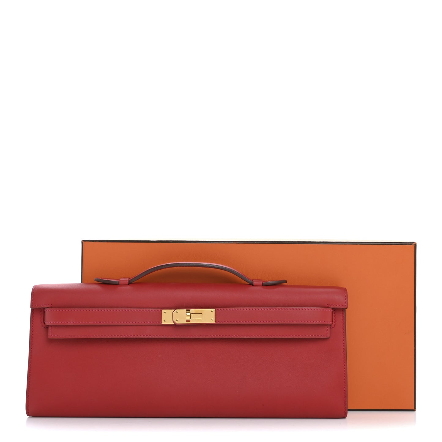 Swift Kelly Cut Clutch Pochette Vermillion