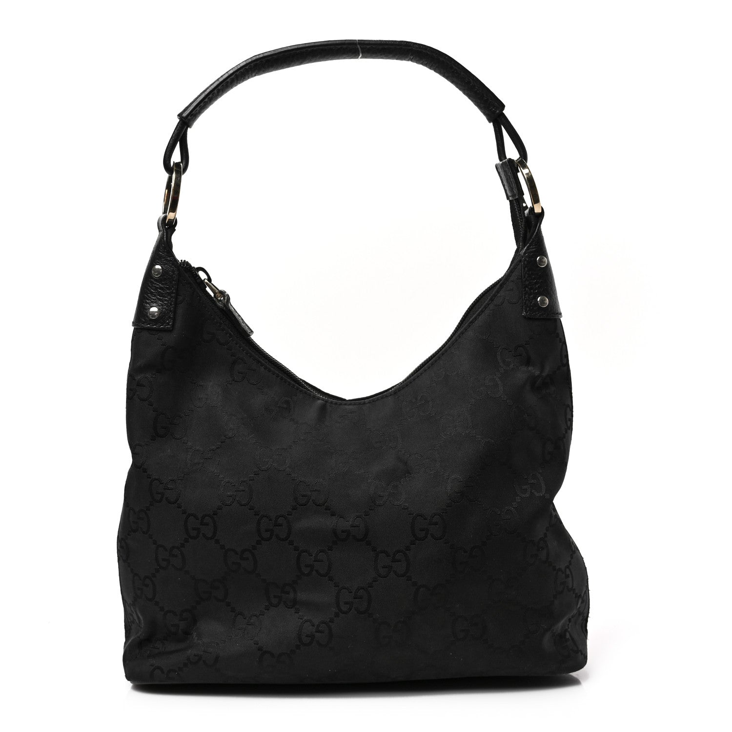 Gucci Nylon Monogram Small Hobo Black 1 of 7