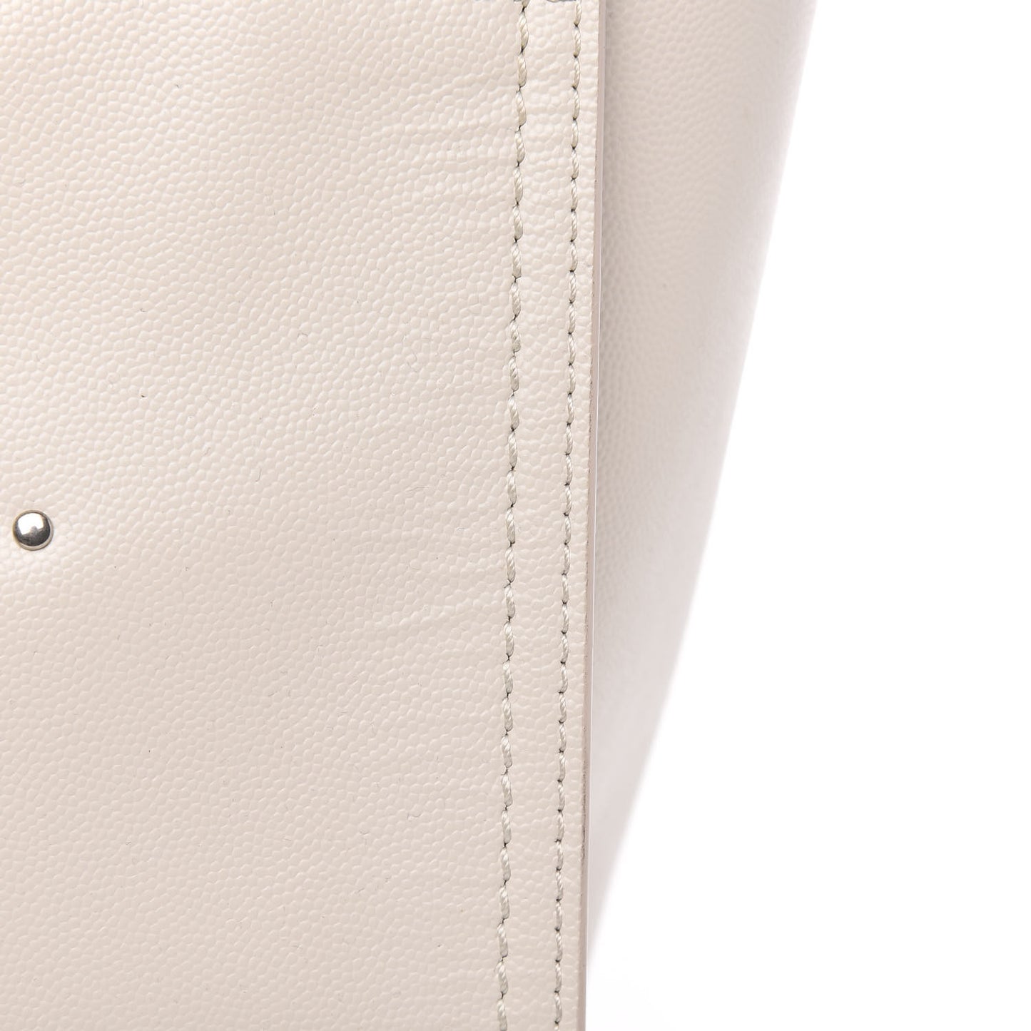 Caviar Small Studded Deauville Tote Ivory