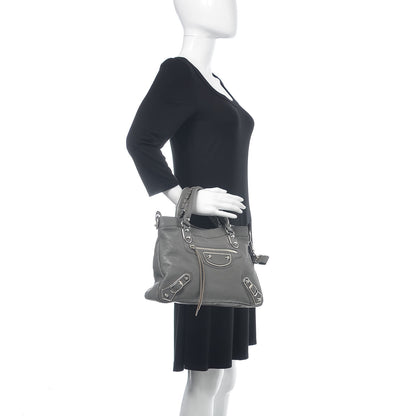 Balenciaga Chevre Silver Metallic Edge Hardware Town Gris Acier 2 of 17