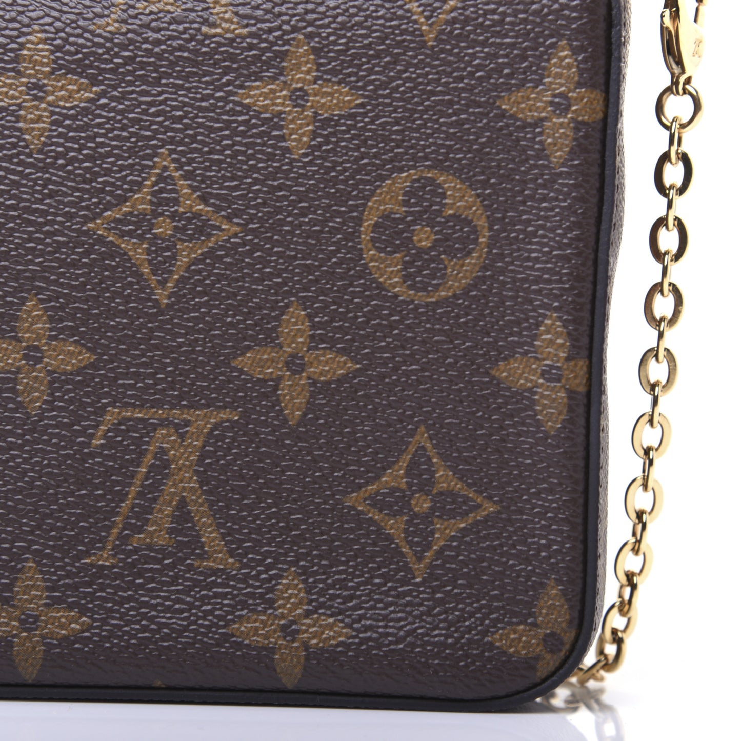 Monogram Pochette Felicie Chain Wallet Fuchsia