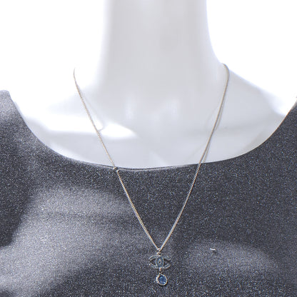 Chanel Enamel CC Necklace Light Grey 2 of 4