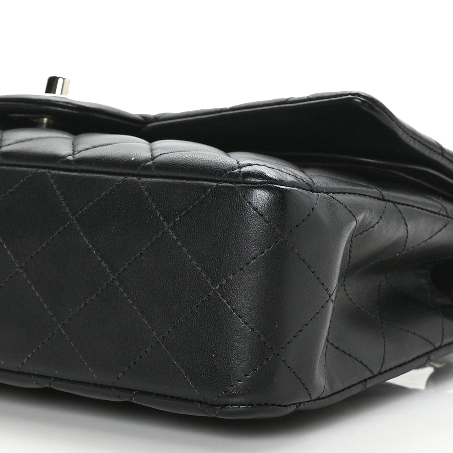 Chanel Lambskin Quilted Medium Double Flap Black 9 of 10
