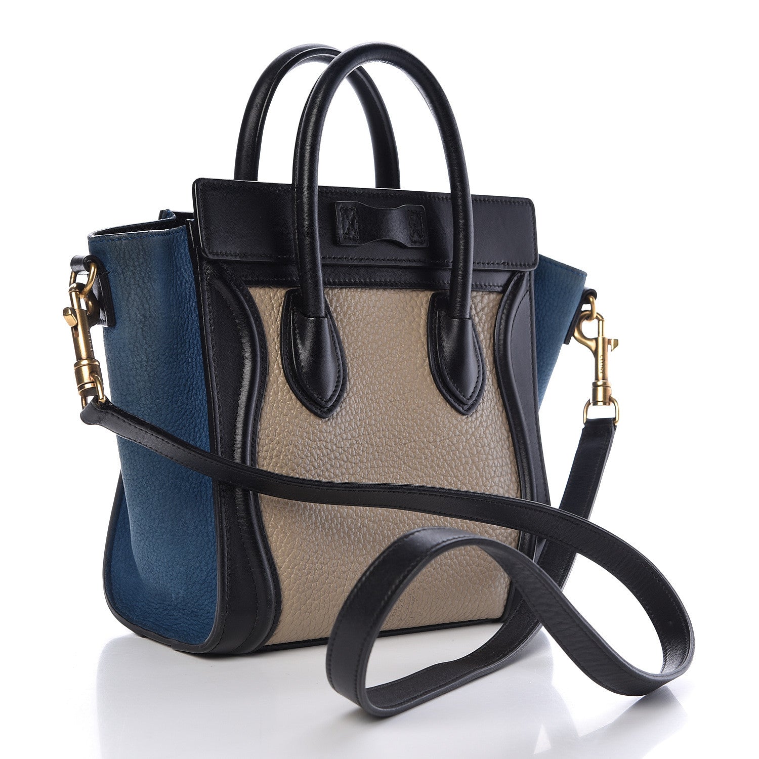 Celine Bullhide Calfskin Nano Tri-Color Luggage Light Taupe 3 of 12