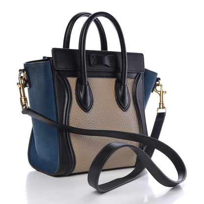 Celine Bullhide Calfskin Nano Tri-Color Luggage Light Taupe 3 of 12