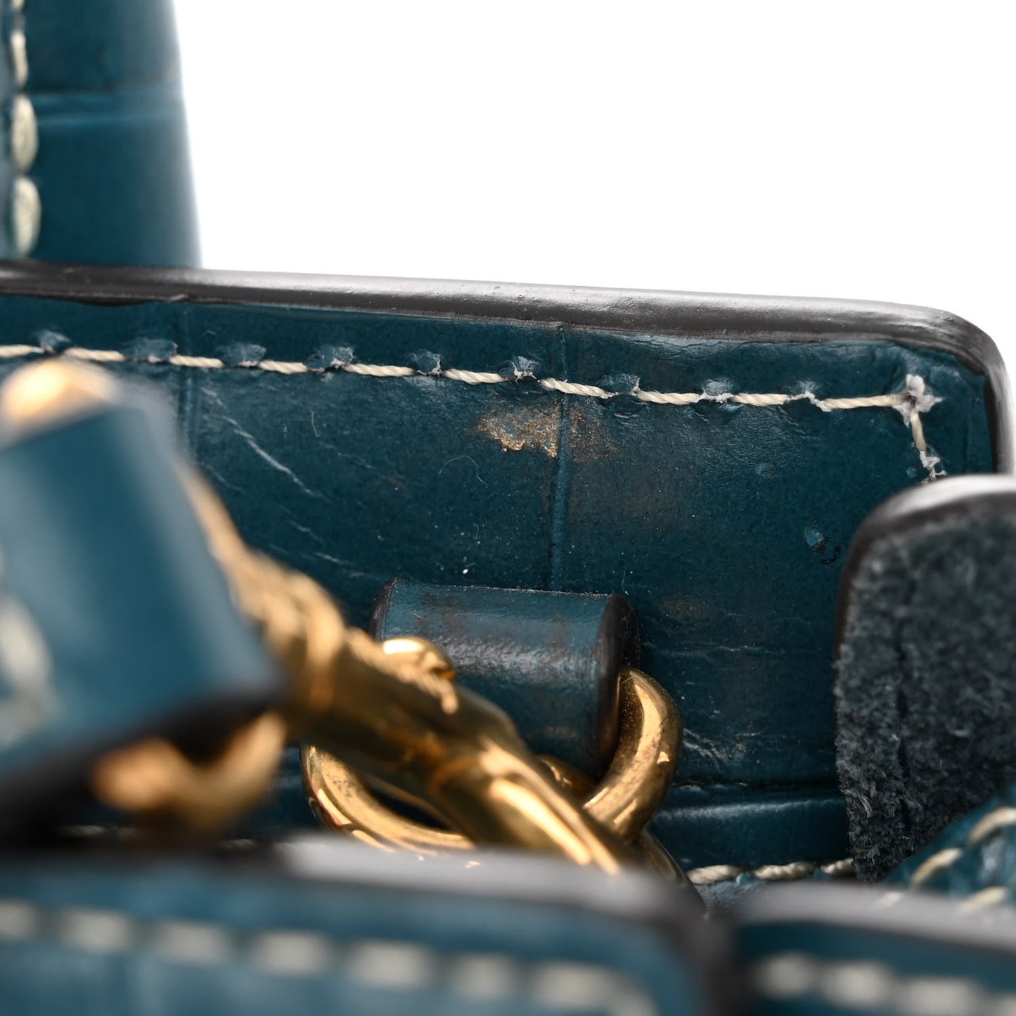 Crocodile Embossed Micro Zipped Bayswater Nautical Blue