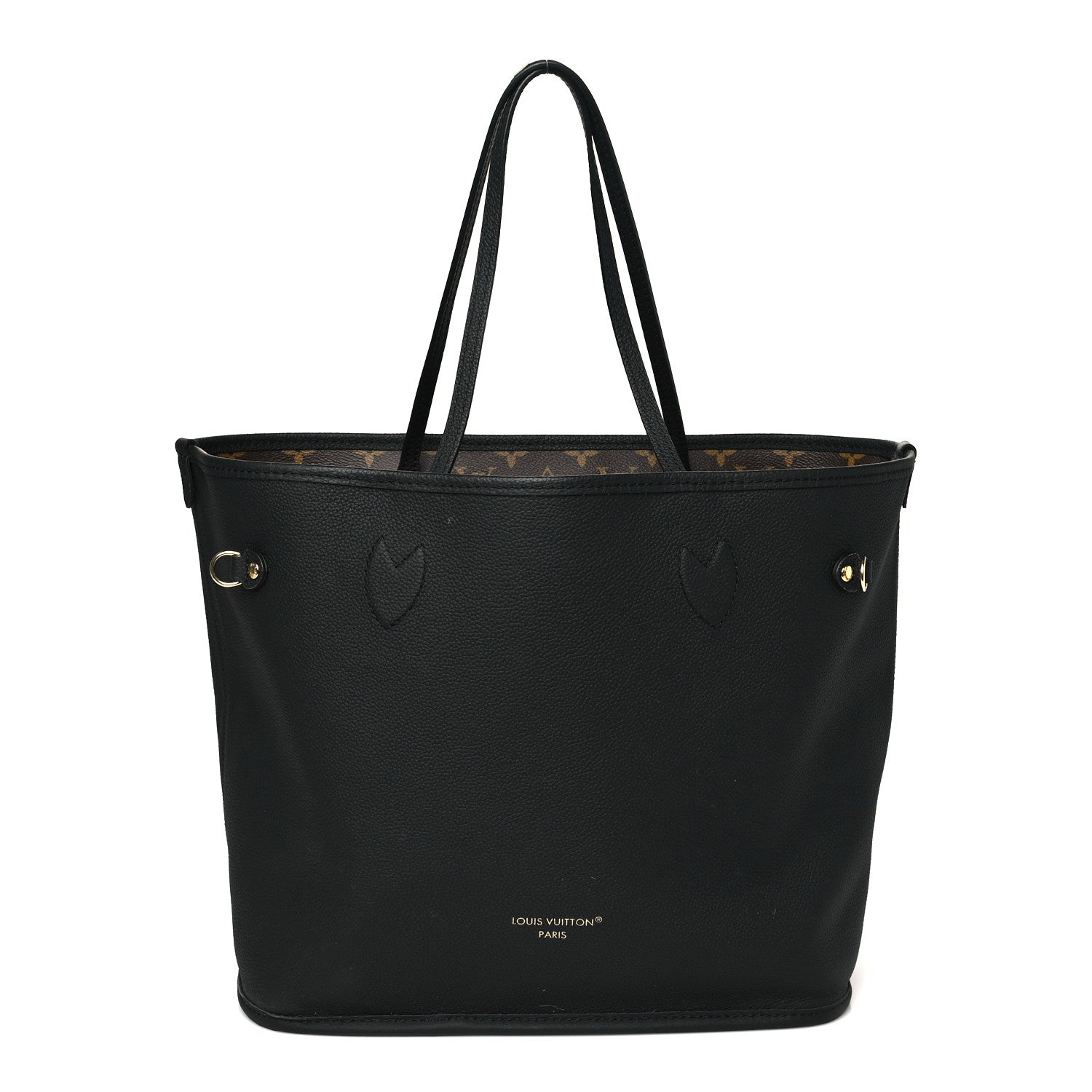 Louis Vuitton Monogram Calfskin Neo Neverfull Inside Out MM Black 3 of 16