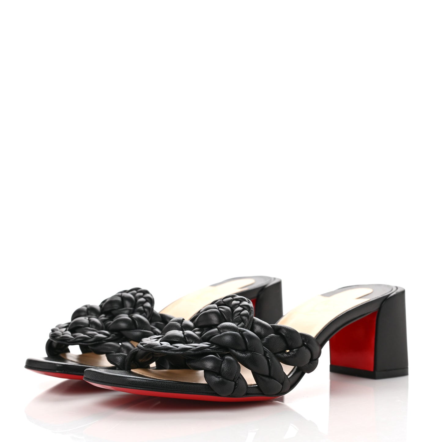 Nappa Marmela Mules 36.5 Black