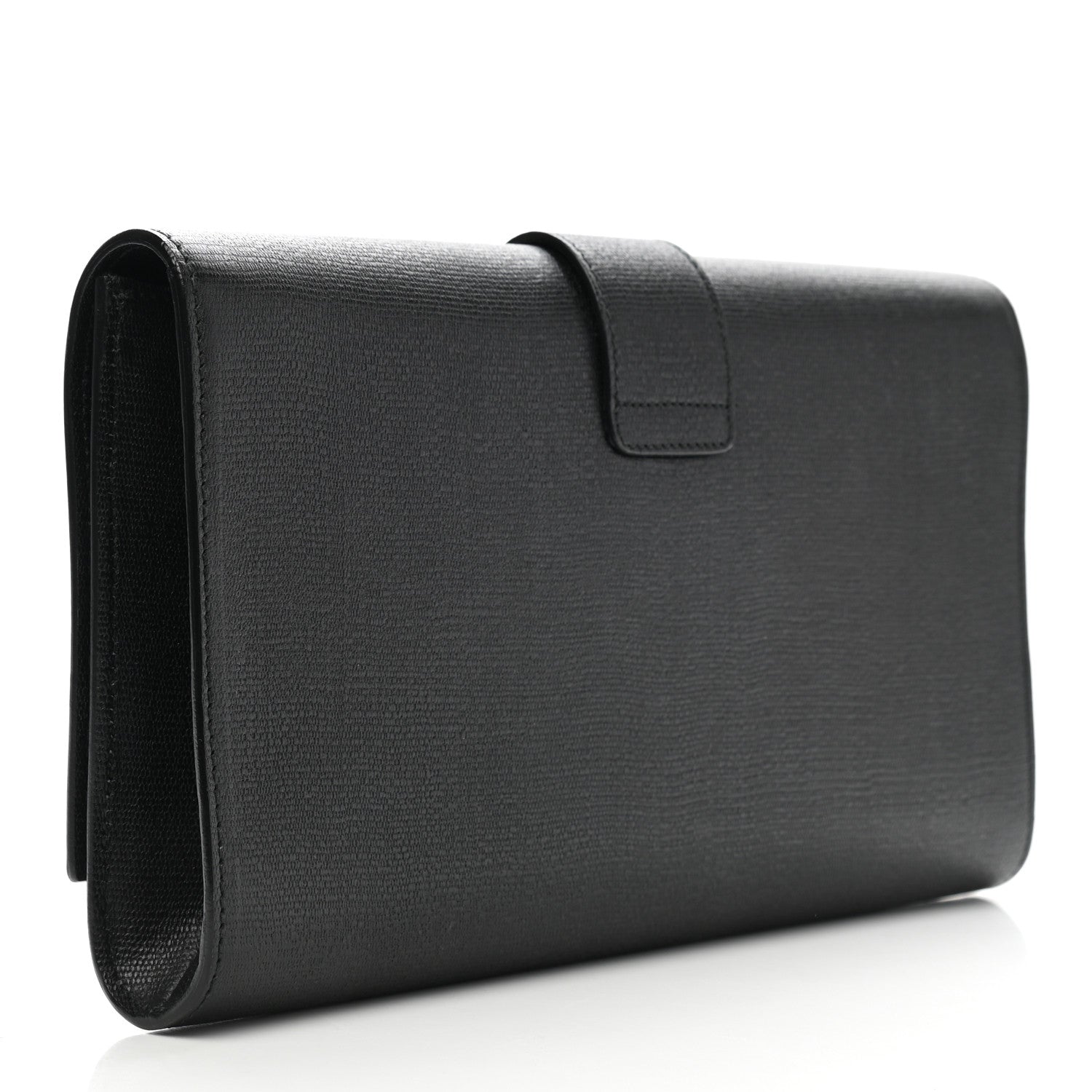 Saint Laurent Textured Calfskin Classic Y Ligne Clutch Black 2 of 6