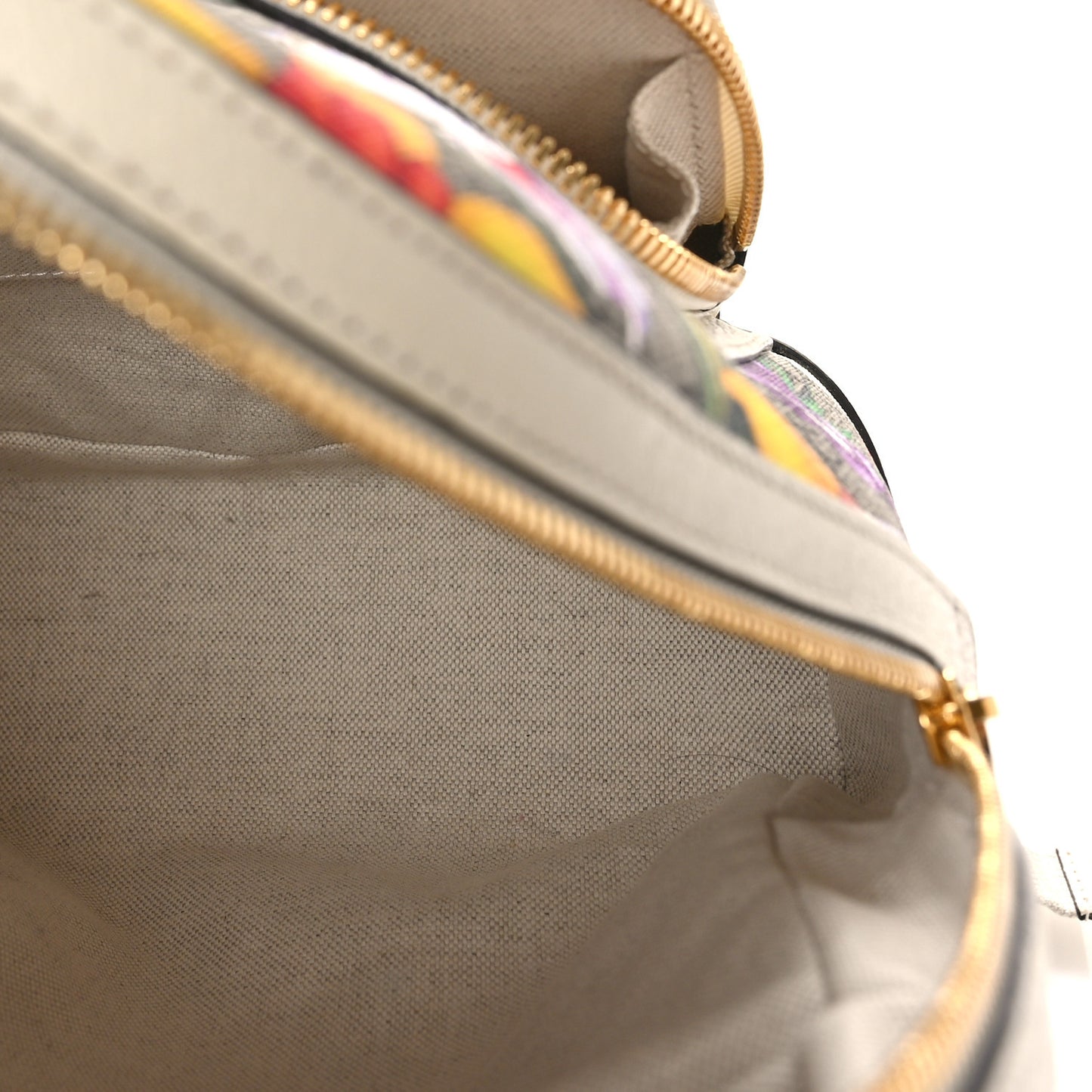 GG Supreme Monogram Flora Web Small Ophidia Day Backpack White