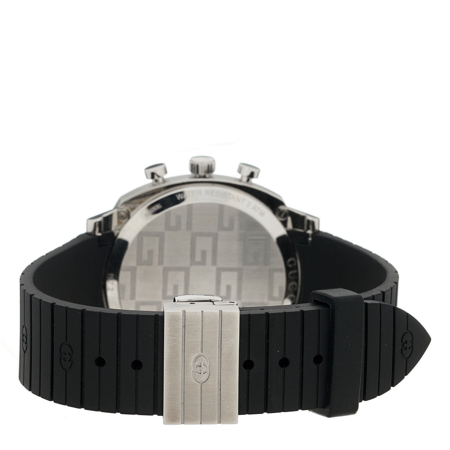 Gucci Stainless Steel Rubber 40mm Grip Quartz Watch Black 3 of 4