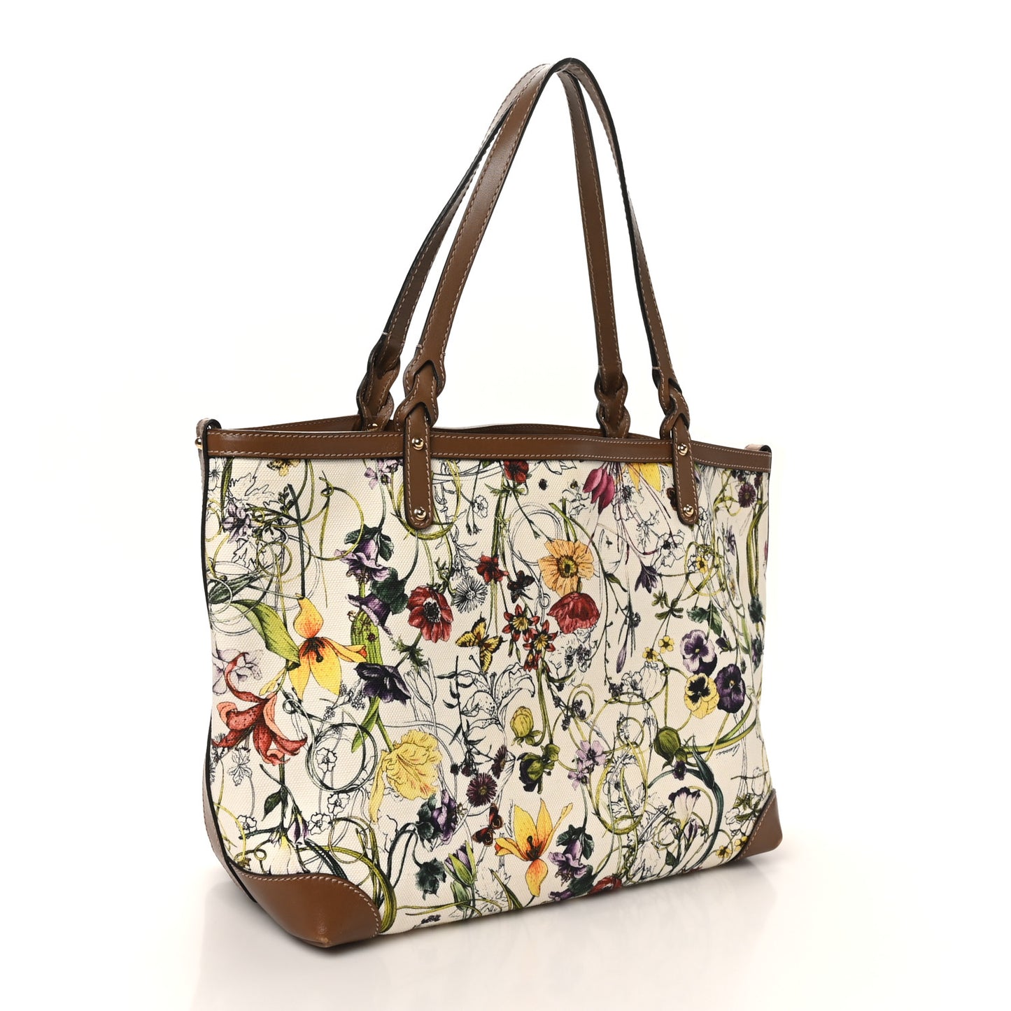 Canvas Flora Infinity Medium Craft Tote White Multicolor Acero