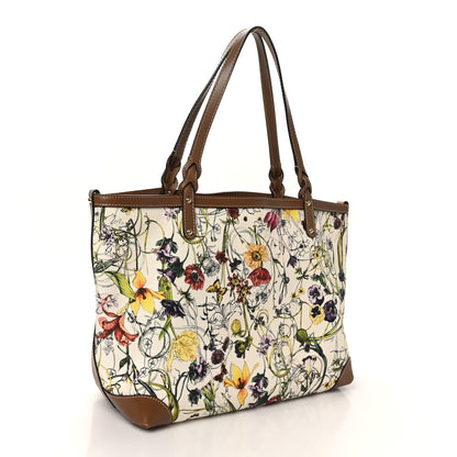 Gucci Canvas Flora Infinity Medium Craft Tote White Multicolor Acero 4 of 12