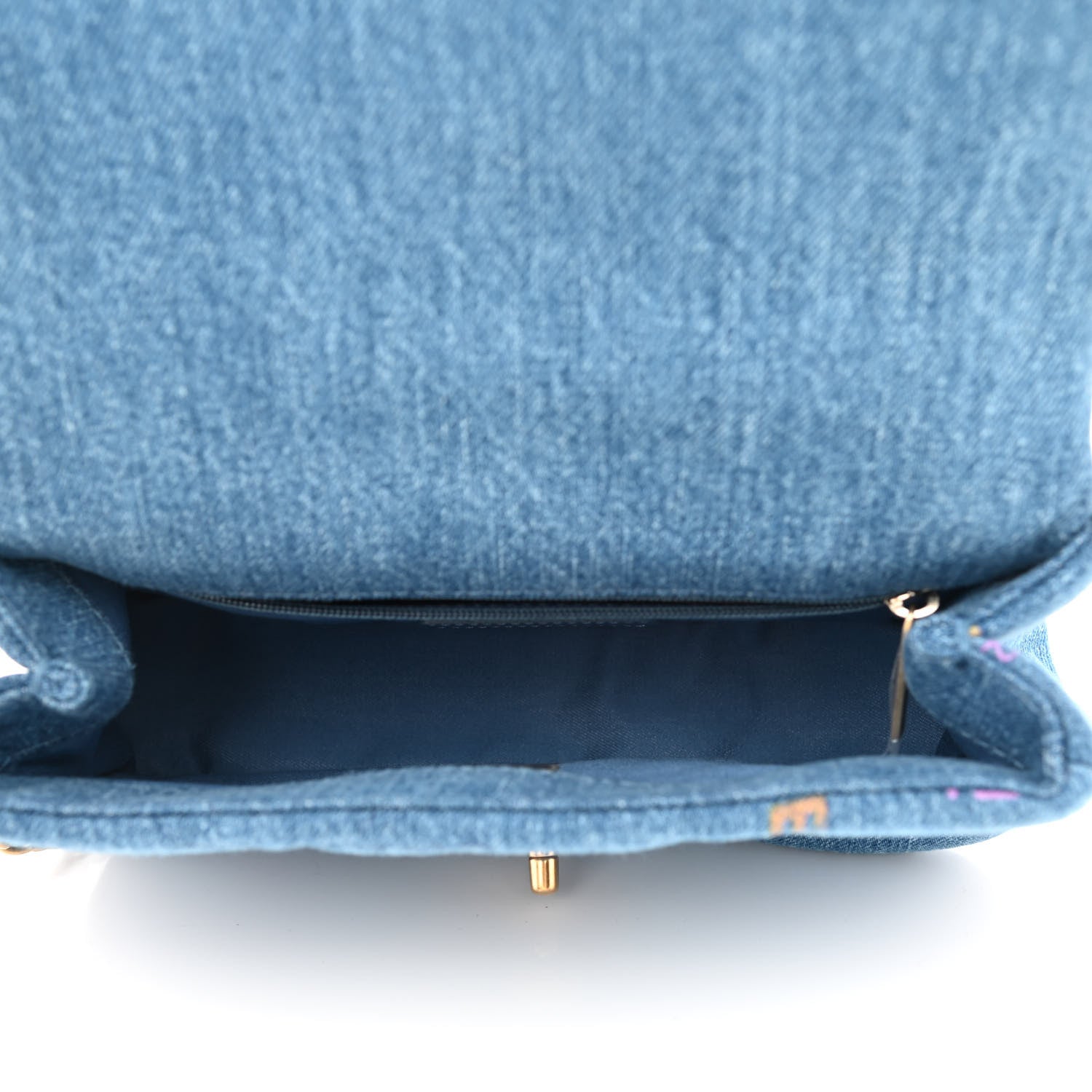 Chanel Denim Quilted Mini Denim Mood Rectangular Flap Blue Multicolor 5 of 11