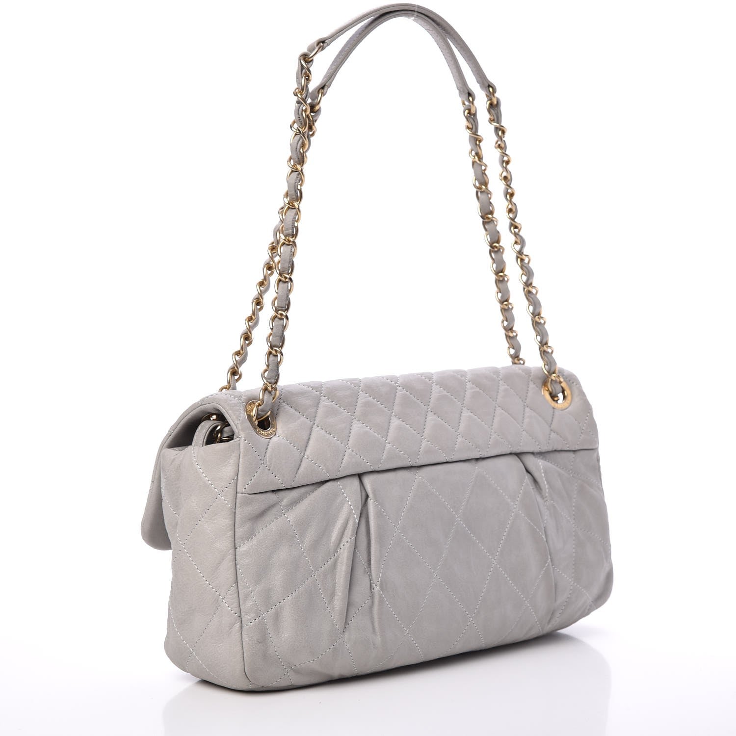 Chanel Iridescent Calfskin Large Chic Quilt Flap Grey 4 of 12