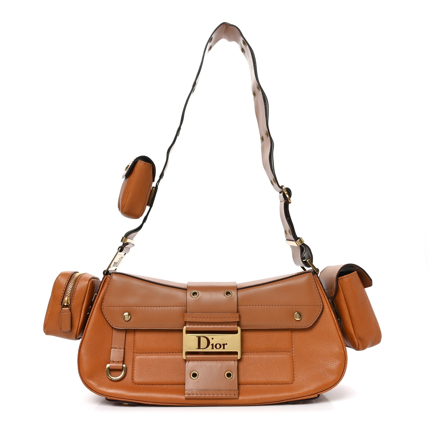 Christian Dior Calfskin Street Chic Columbus Ave Bag Tan 1 of 10