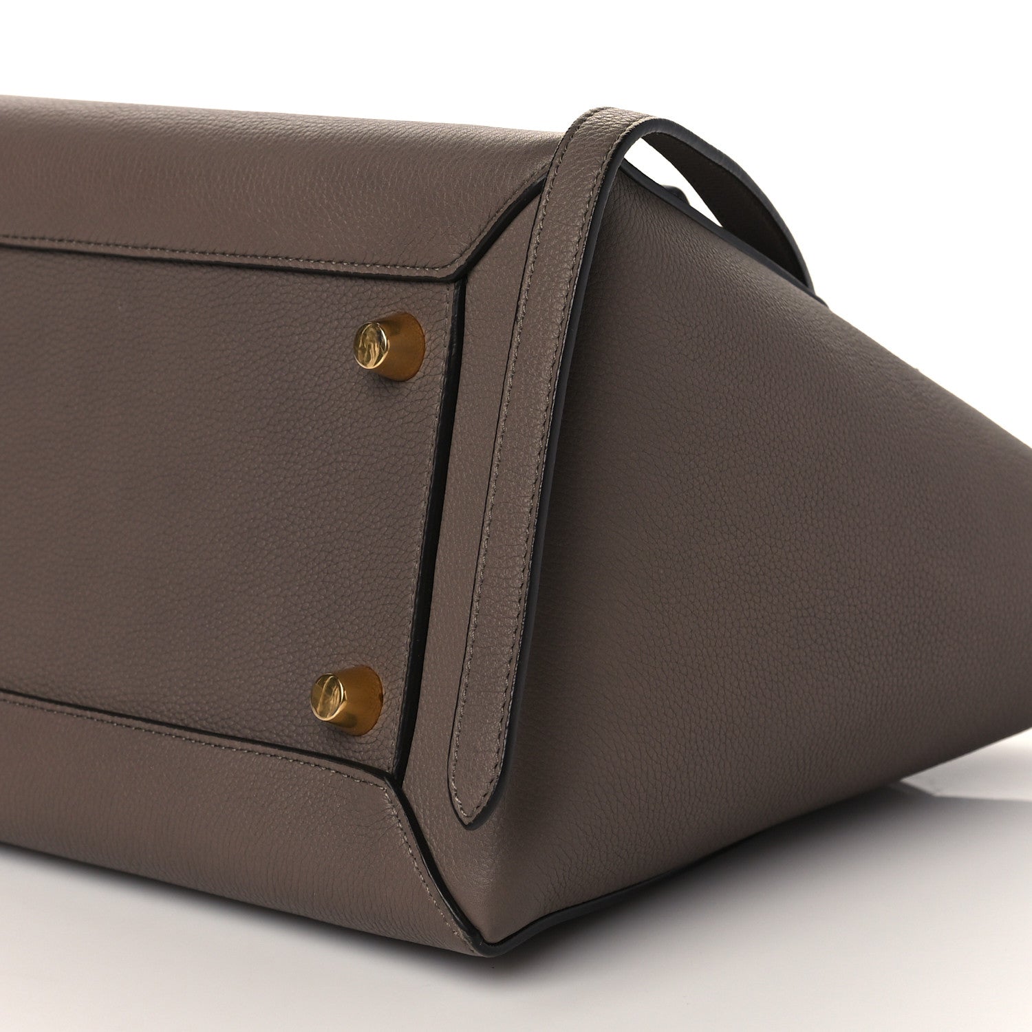 Celine Drummed Calfskin Mini Belt Bag Taupe 10 of 10