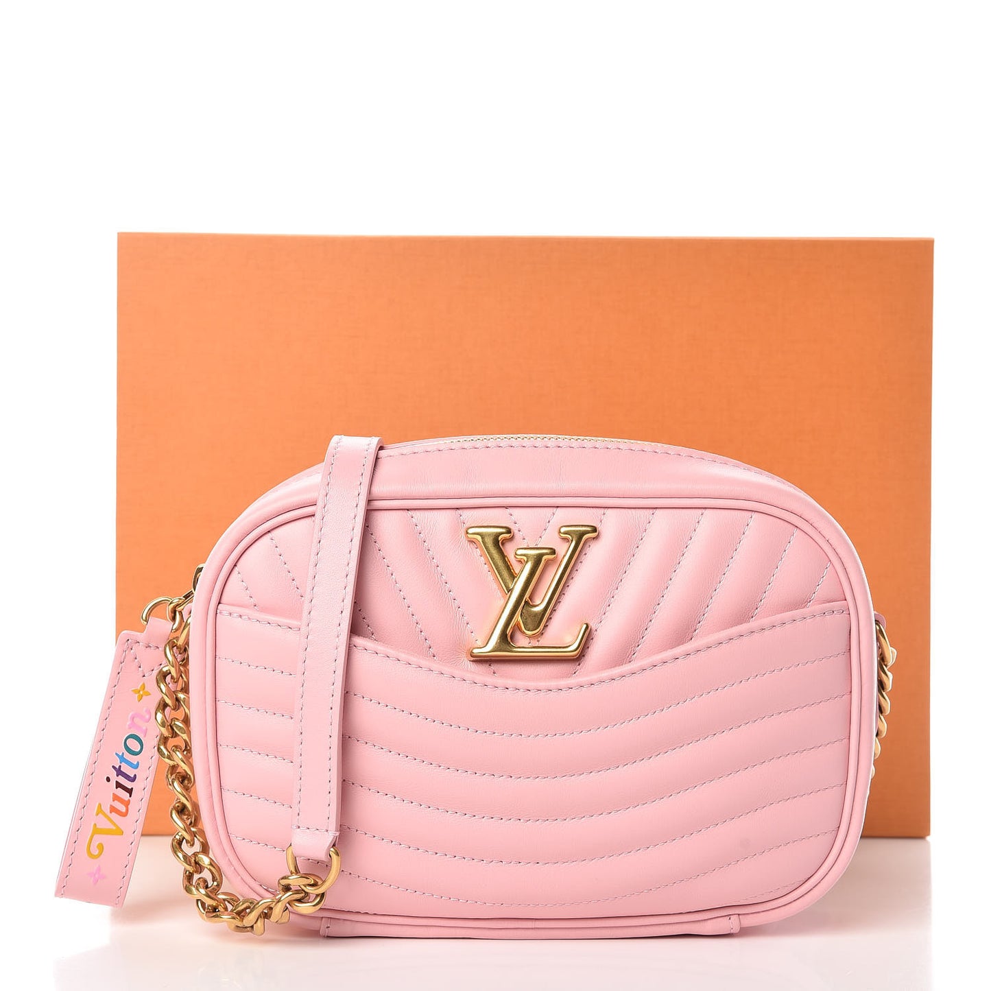 Calfskin New Wave Camera Bag Smoothie Pink