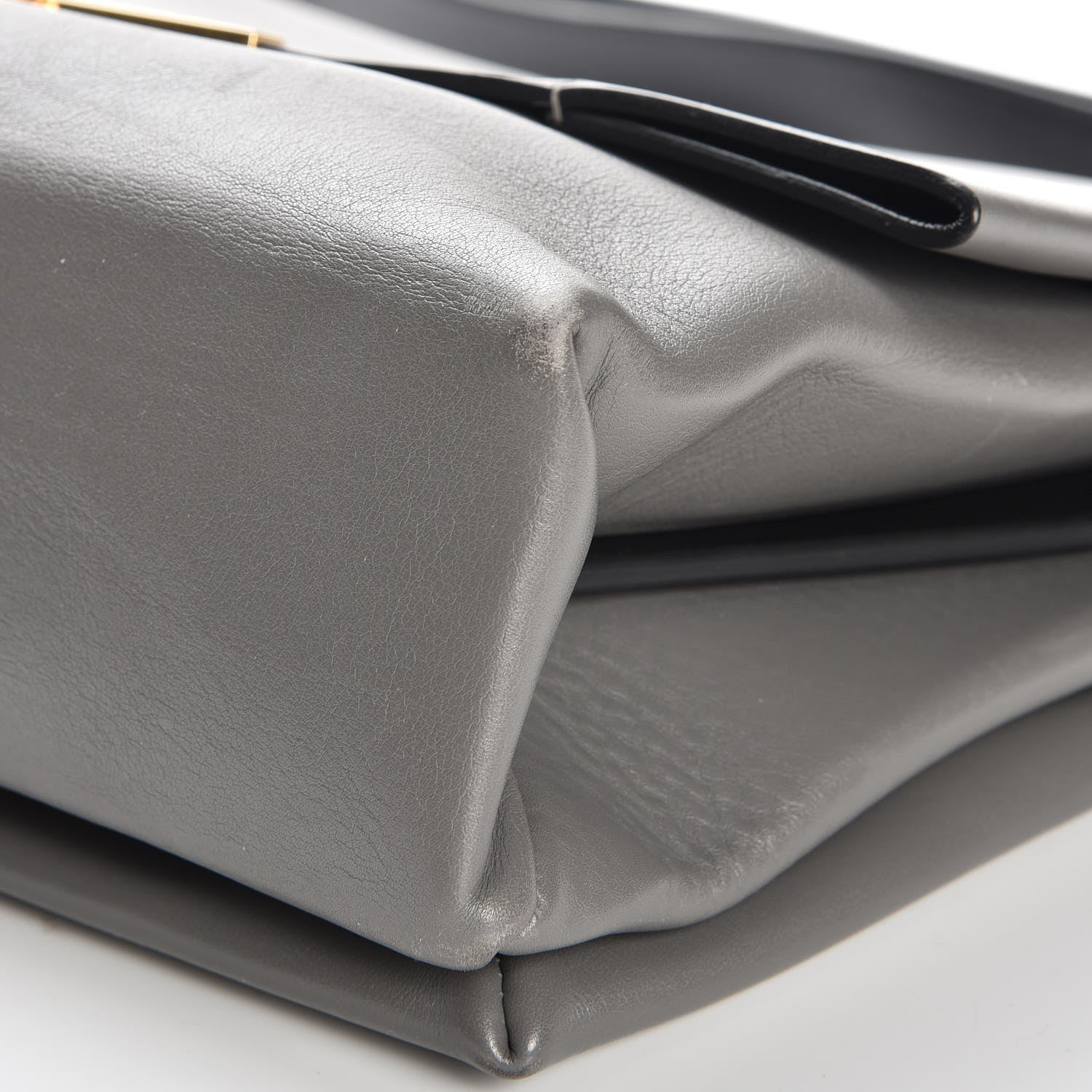 Celine Calfskin Blade Flap Gray 10 of 12