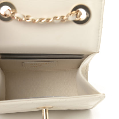 Chanel Lambskin Quilted Mini Trendy CC Chain Wallet White 5 of 11