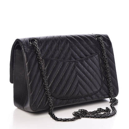 Chanel Aged Calfskin Chevron Quilted 2.55 Reissue 226 So Black 3 of 11