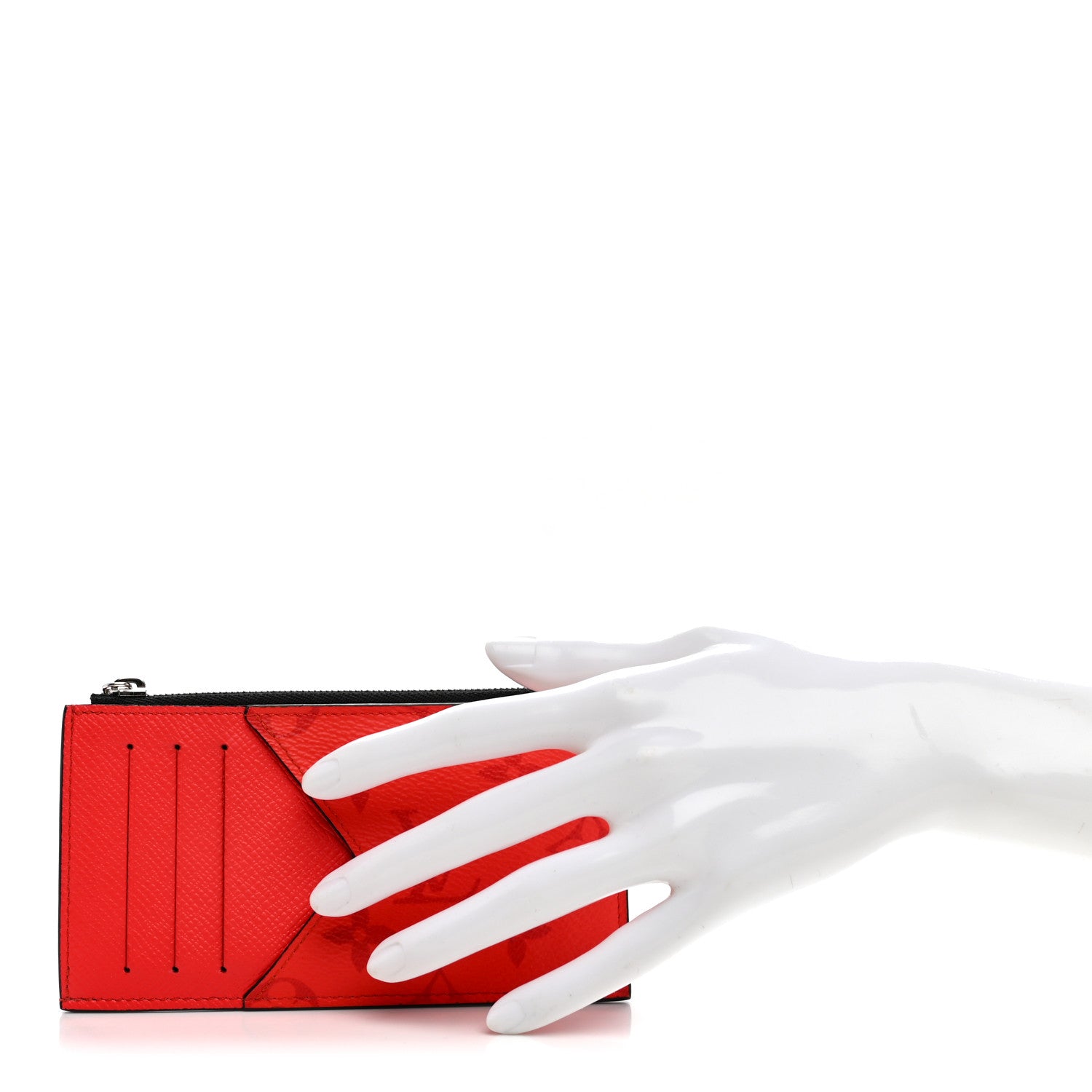 Louis Vuitton Taigarama Coin Card Holder Fire Red 2 of 6