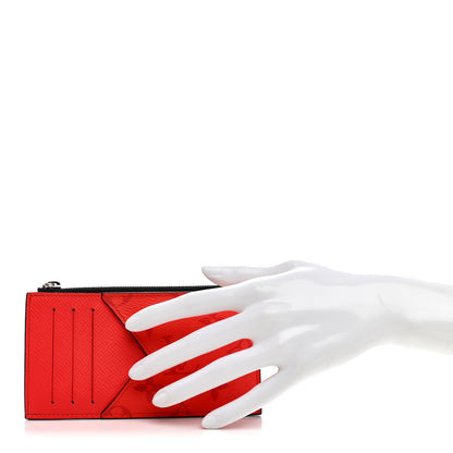 Louis Vuitton Taigarama Coin Card Holder Fire Red 2 of 6