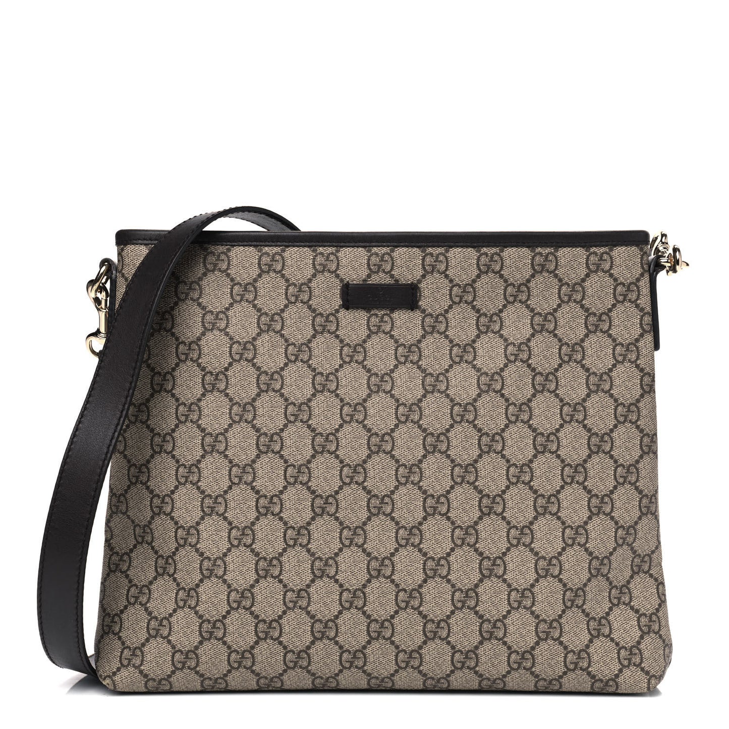 GG Plus Monogram Medium Flat Messenger Bag Dark Brown